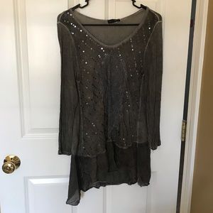 NWOT Made in Italy, Silk & Cotton Tunic